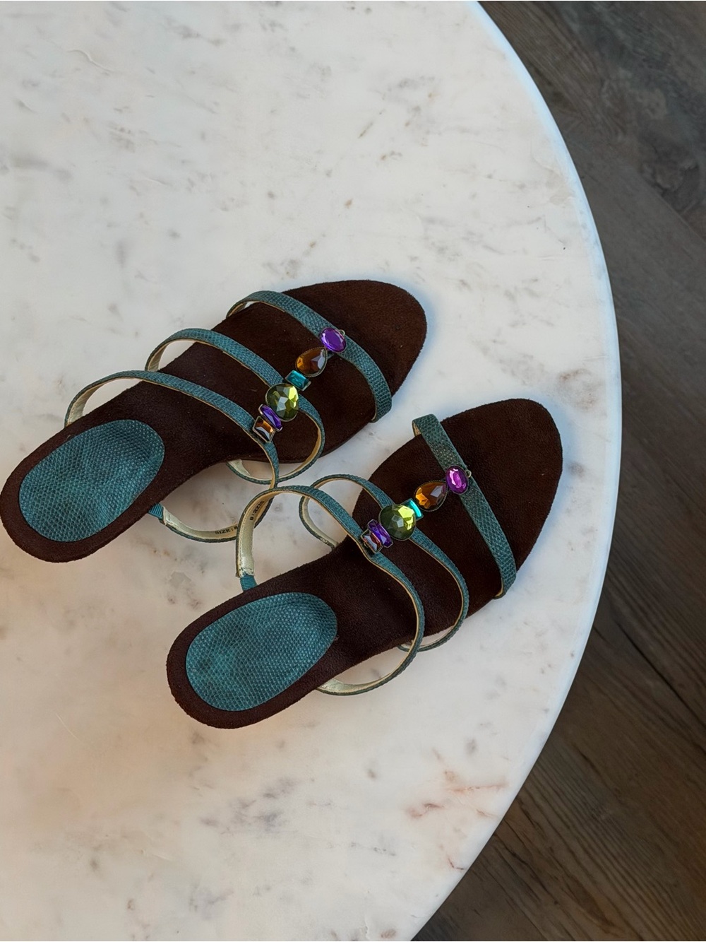 Y2K Jewel Wedge Sandals